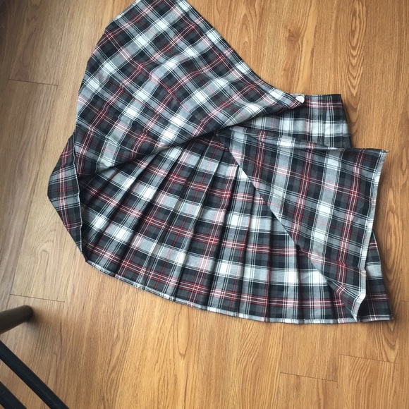 VINTAGE tennis circle plaid skirt grunge - Picture 6 of 11